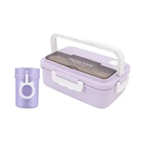 1000Ml Portable Lunch Box With Soup Cup Hy-146 Purple