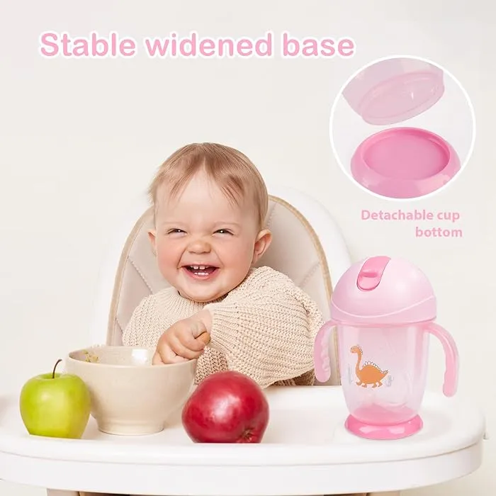 2 Handle Baby Training Sippy Cup with Straw 300ml