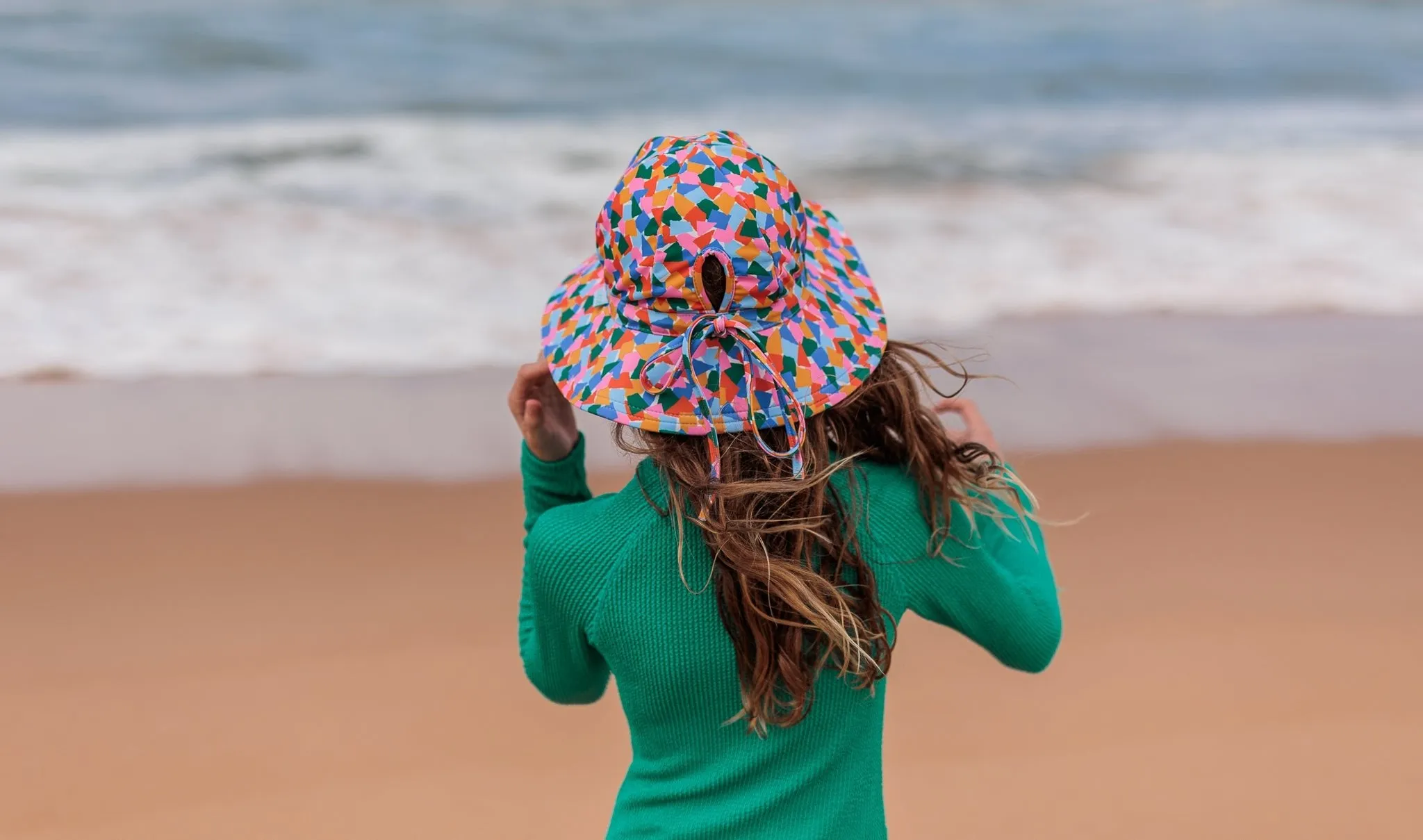 Art Fun Wide Brim Swim Hat