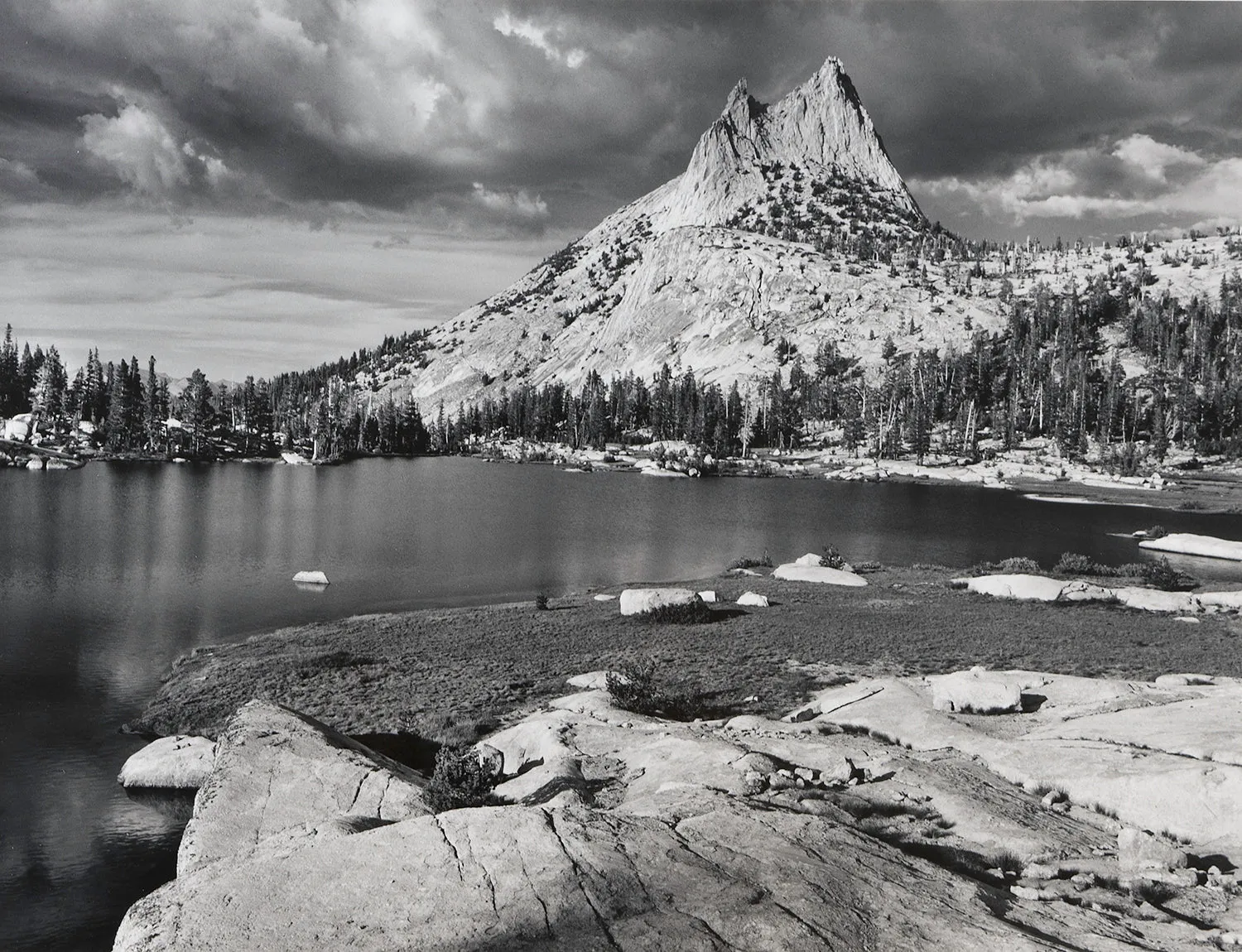 Cathedral Peak and Lake