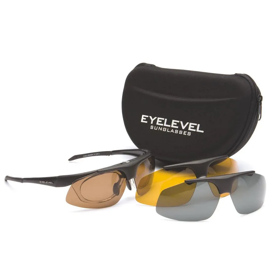 Challenger Interchangeable Black Sunglasses by EYE LEVEL®