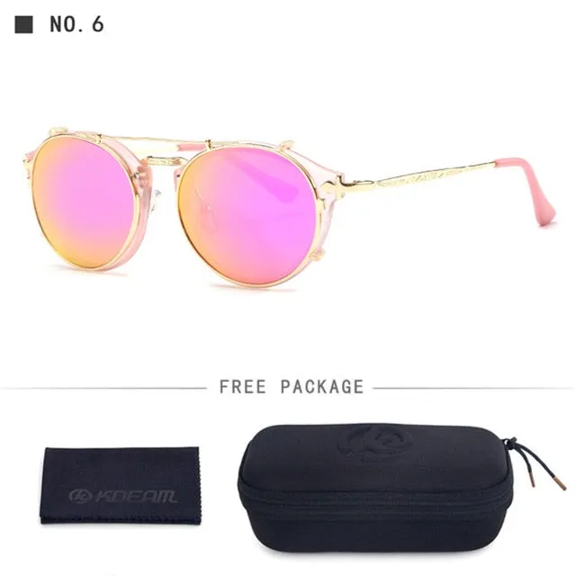 Classy Alloy Framed Aviator Round Sunglasses