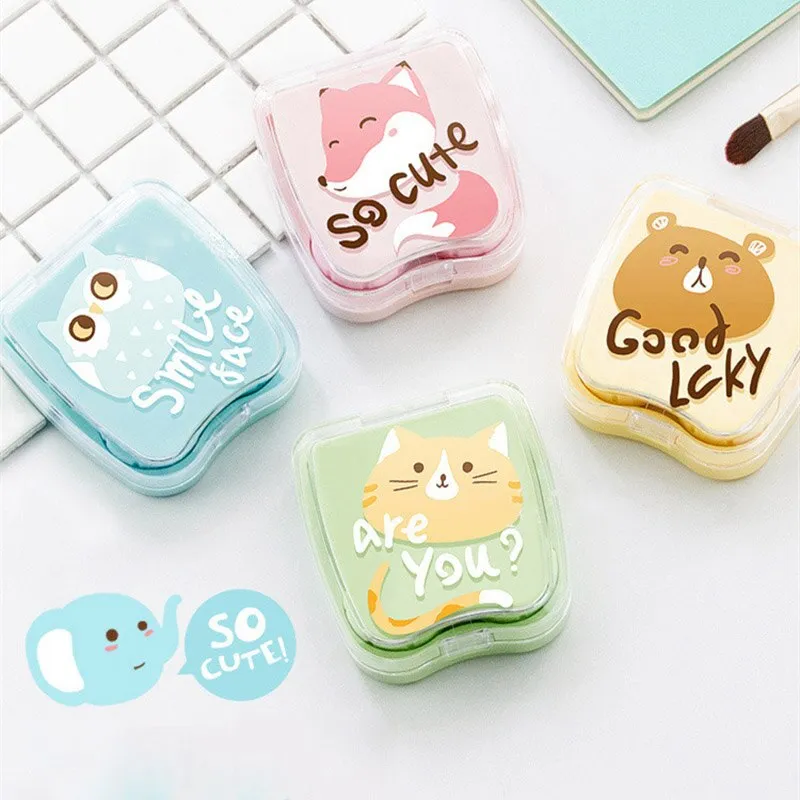 Compact Lens Case - Cute Animals