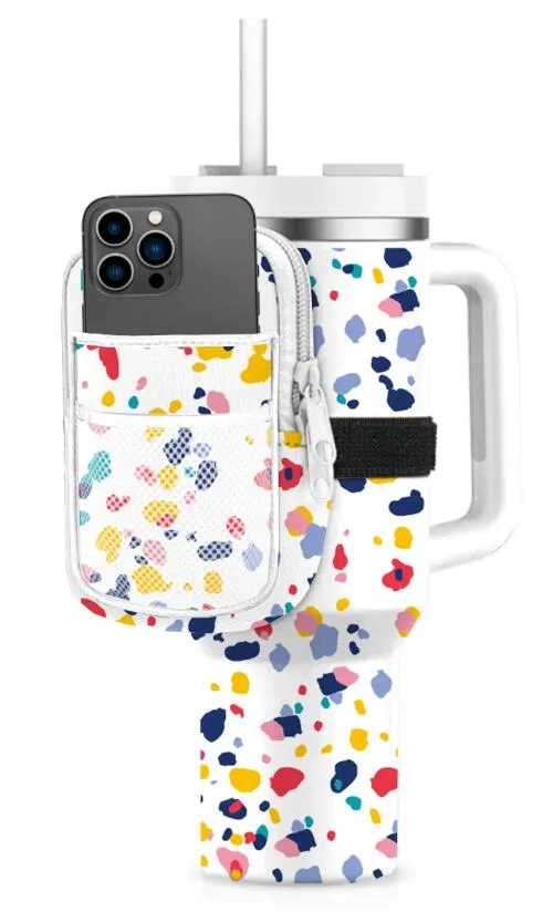 Confetti Print Wholesale Water Bottle Pouch