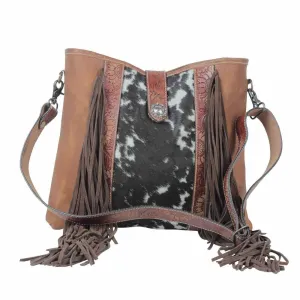 Cynosure Leather & Hairon Fringe Shoulder Bag