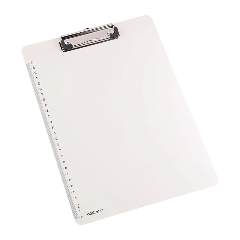 Deli Dual PP Low-profile Clip Board A4 White