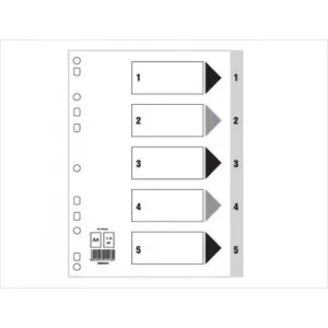 Divider(1-5)PVC A4 Gray