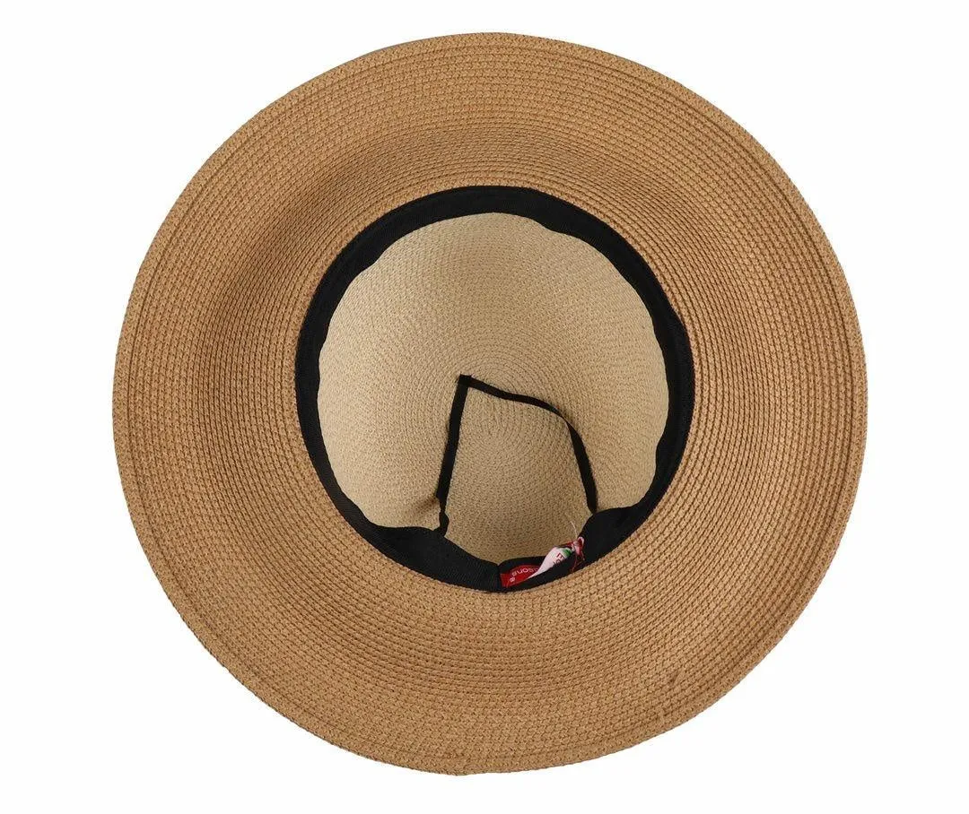 FabSeasons Falling Brown Brim Beach Sun Hat