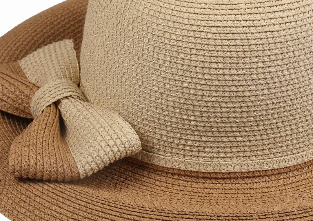 FabSeasons Falling Brown Brim Beach Sun Hat