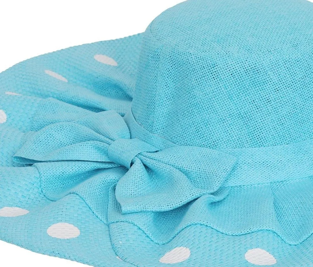 FabSeasons Long Blue Brim Beach Sun Hat