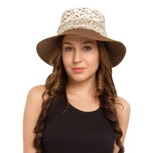 FabSeasons Netted Brown Sun Hat