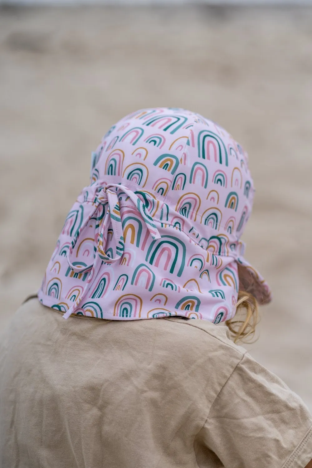 Falling Rainbows Swim Flap Cap