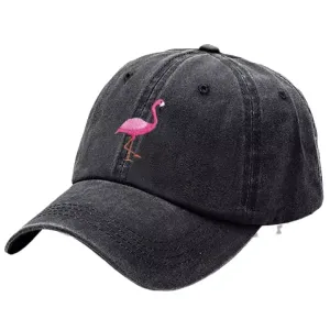 Flamingo Washed Cotton Baseball Cap