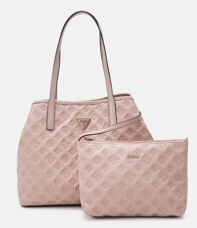 Guess Vikky Tote Handbag In Rose For Women