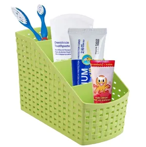 Heart Home 1 Piece Plastic Multipurpose Storage Basket for Bathroom, Kitchen, Office (Multi) - CTHH18773