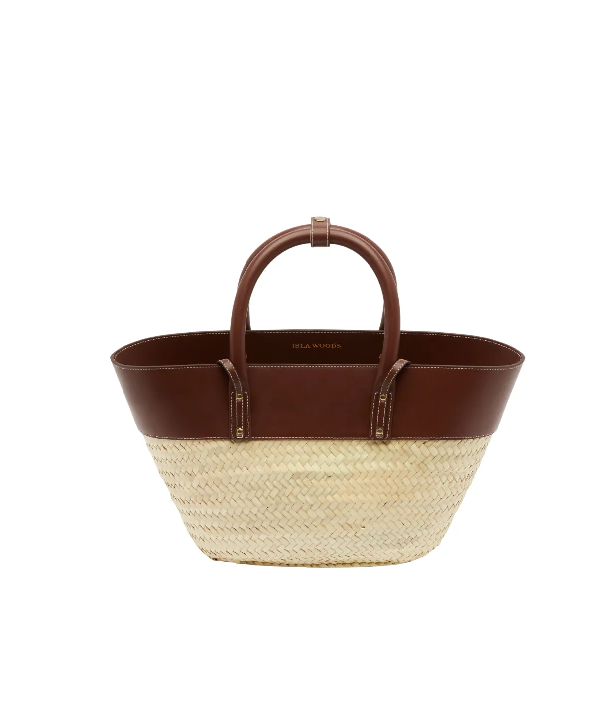 Isla Woods Small Basket Bag in Chestnut