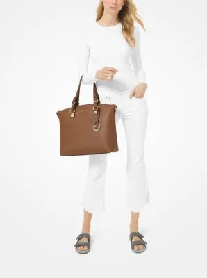 Karla Large Saffiano Leather Tote