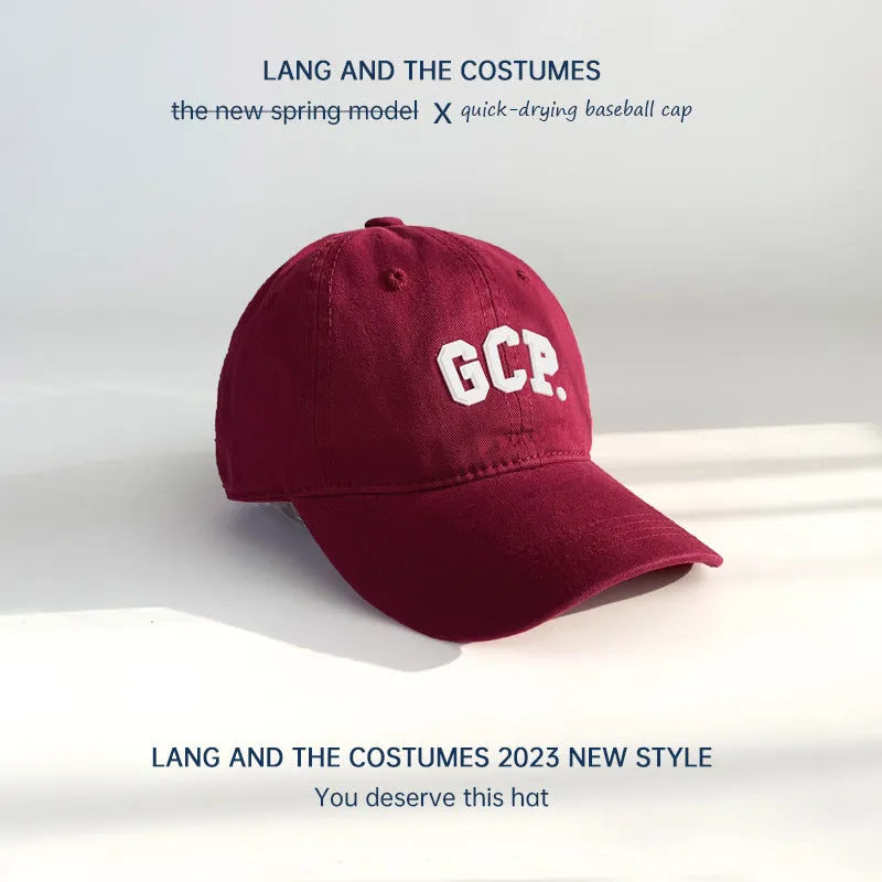 Letter laminated small head cap women's cotton soft topins hat casual versatile parent-child baseball cap