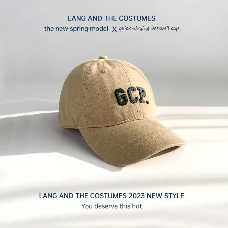 Letter laminated small head cap women's cotton soft topins hat casual versatile parent-child baseball cap