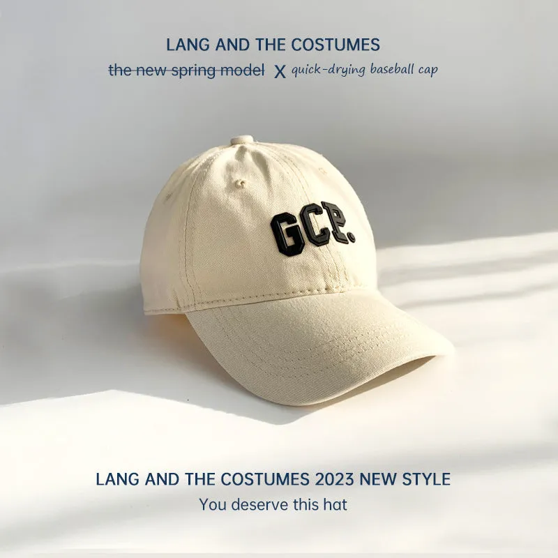 Letter laminated small head cap women's cotton soft topins hat casual versatile parent-child baseball cap