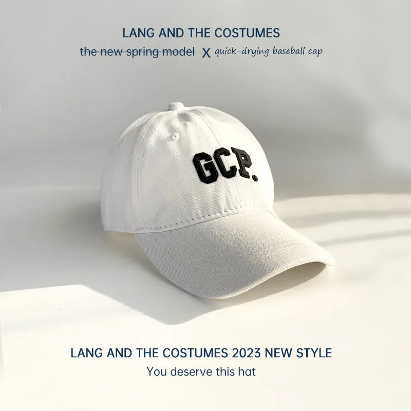 Letter laminated small head cap women's cotton soft topins hat casual versatile parent-child baseball cap