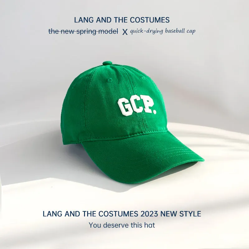 Letter laminated small head cap women's cotton soft topins hat casual versatile parent-child baseball cap