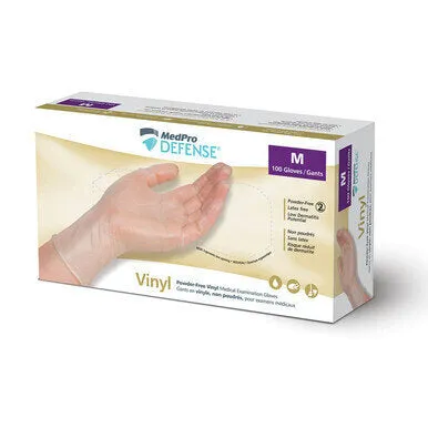 MedPro Defense Vinyl Powder-Free Exam Gloves