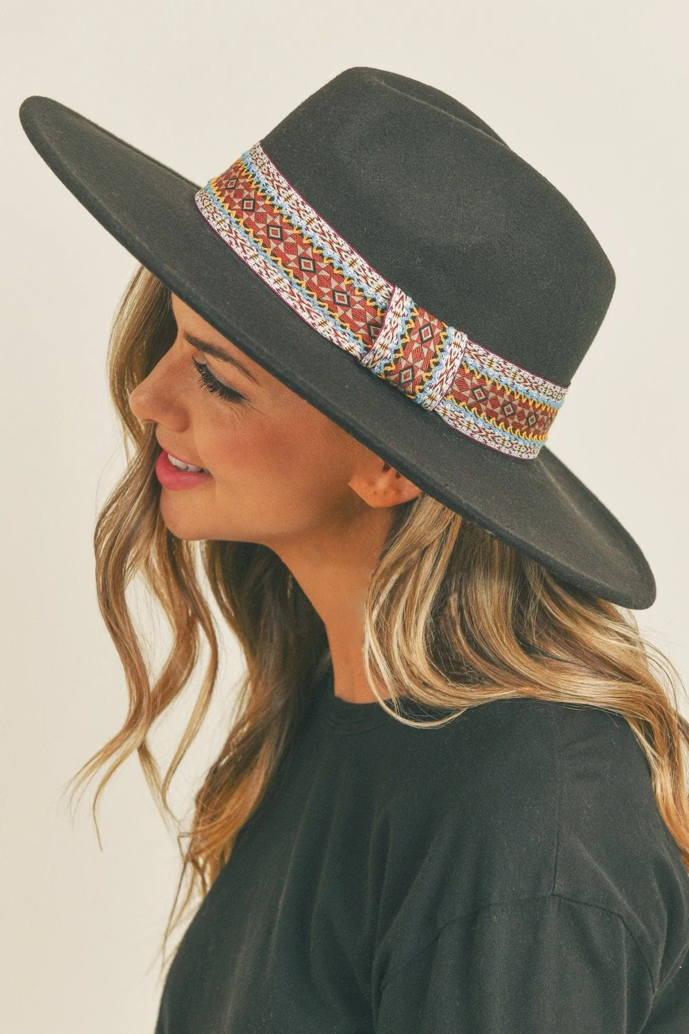 MH0088 Aztec Band Panama Summer Hat