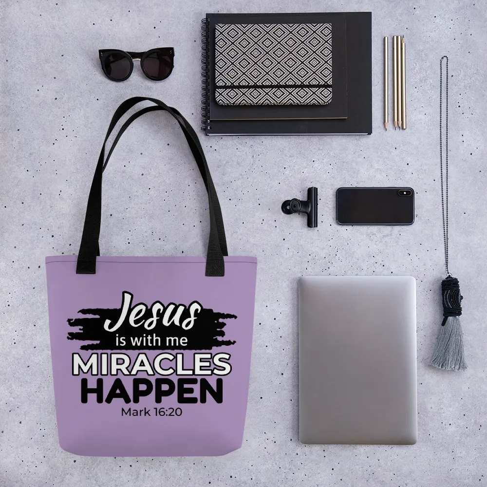 Miracles Happen Tote Bag, 8 Colors