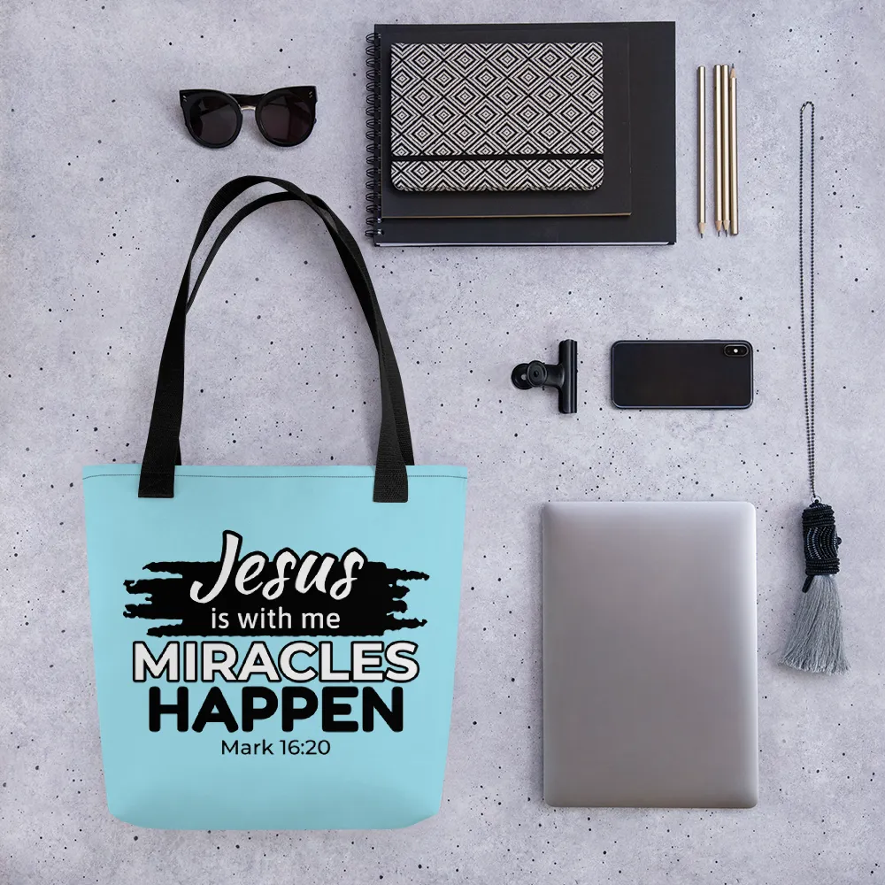 Miracles Happen Tote Bag, 8 Colors