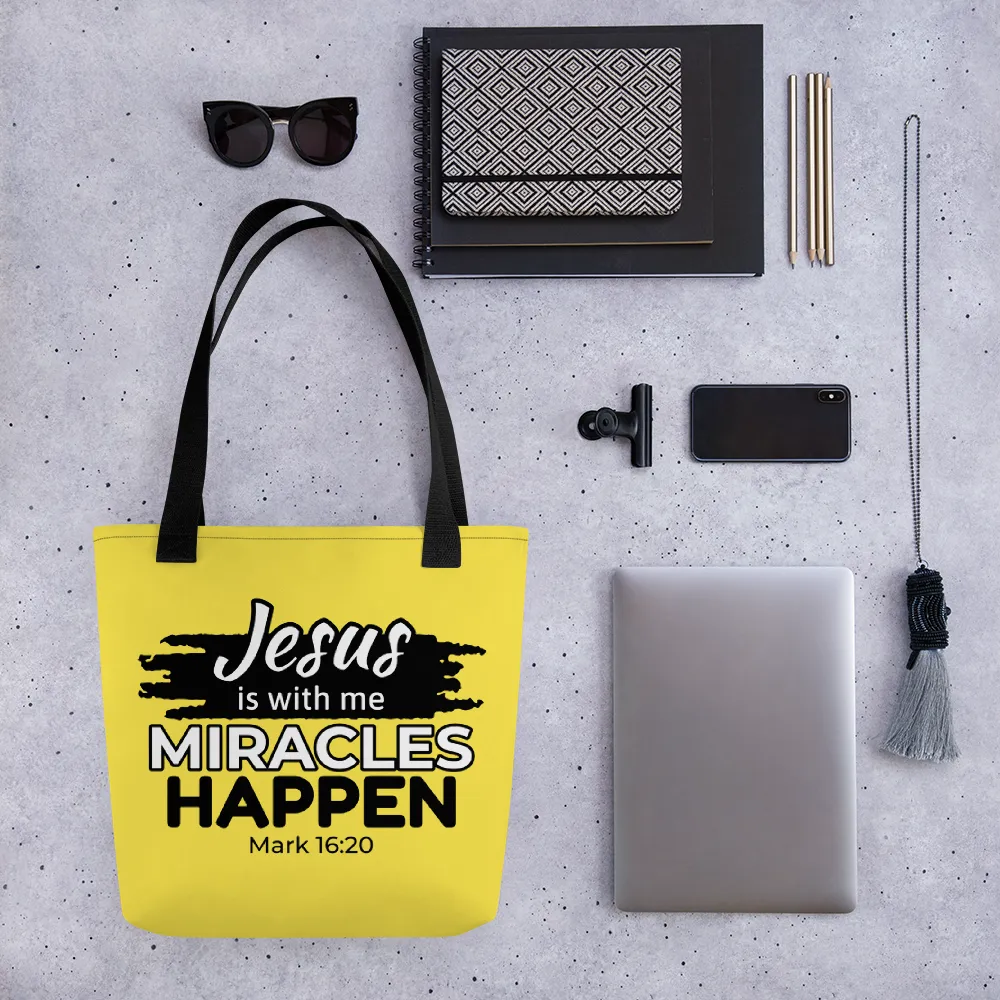 Miracles Happen Tote Bag, 8 Colors