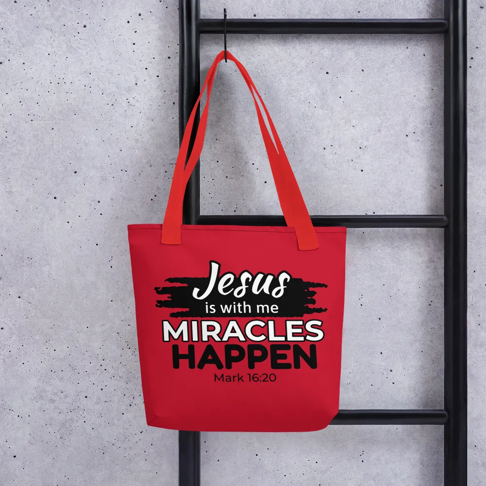 Miracles Happen Tote Bag, 8 Colors