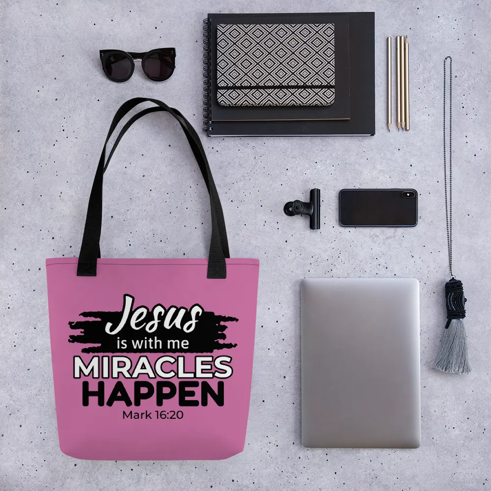 Miracles Happen Tote Bag, 8 Colors