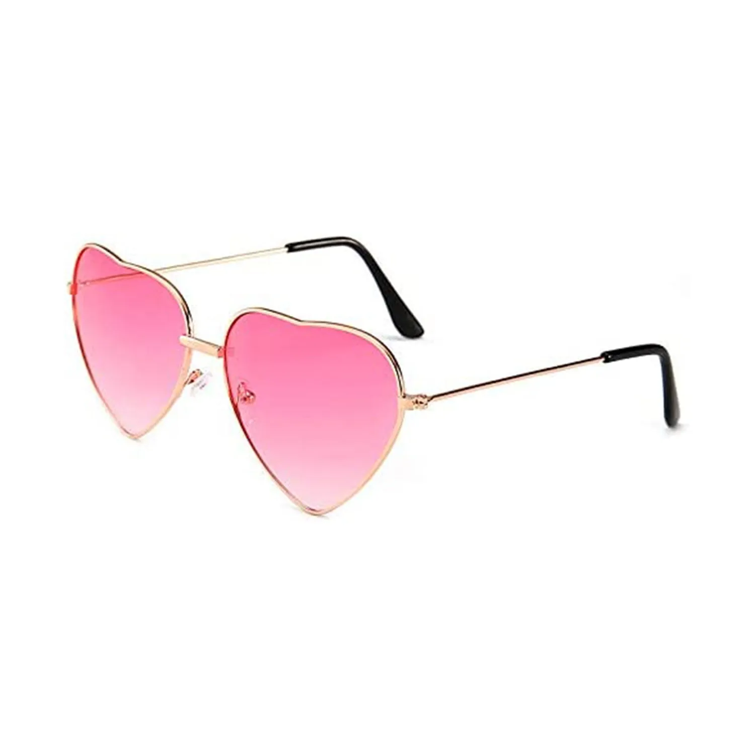 Multi color Heart Shaped Metal Reflective Mirror Lens Women's Sunglasses