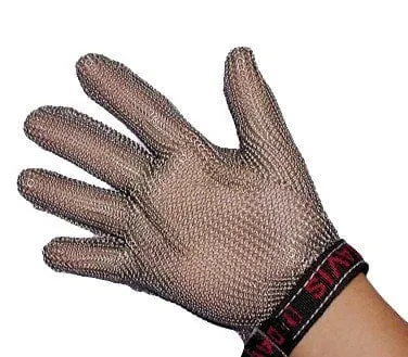 Omcan 13561 Mesh Glove, reversible 5 finger, stainless steel, black,