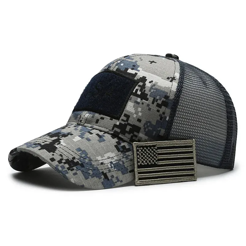 Patch Embroidered USA Digital Camo Baseball Cap