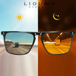 Photochromic Polarized Sunglasses for Day and Night Driving