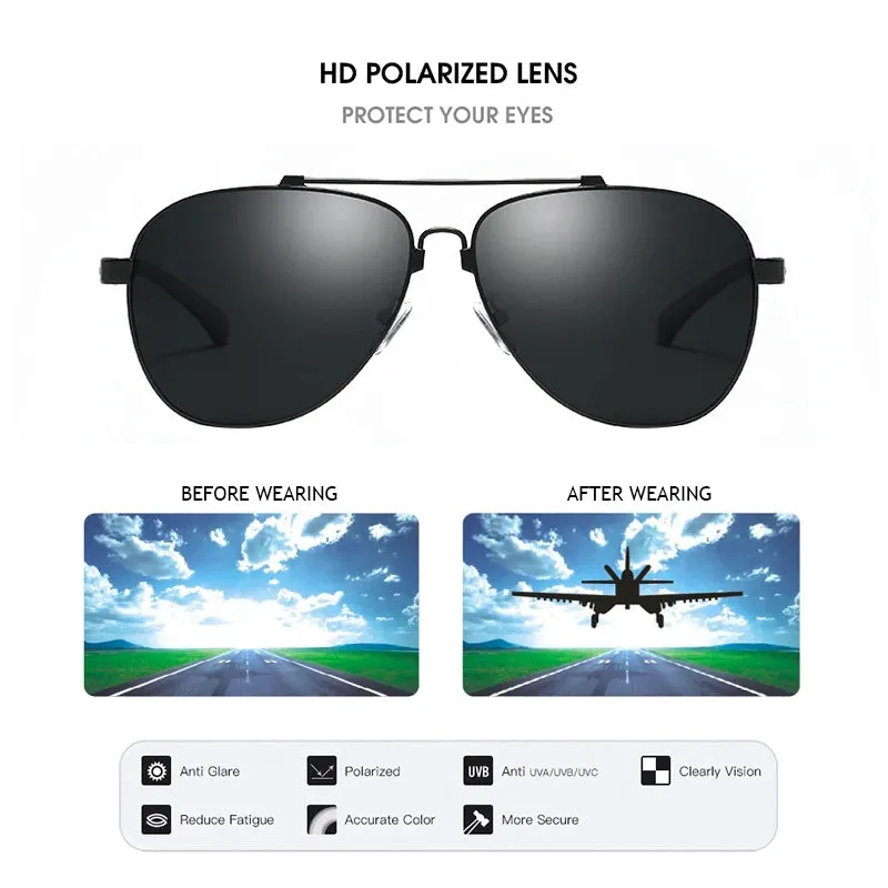 Pilot Polarized Men Sunglasses New Technology Memory Metal Sun Glasses Women Driving Sunglass UV400 Pro Memory Metal Polarized 
Pro Memory Metal Polarized Sunglasses