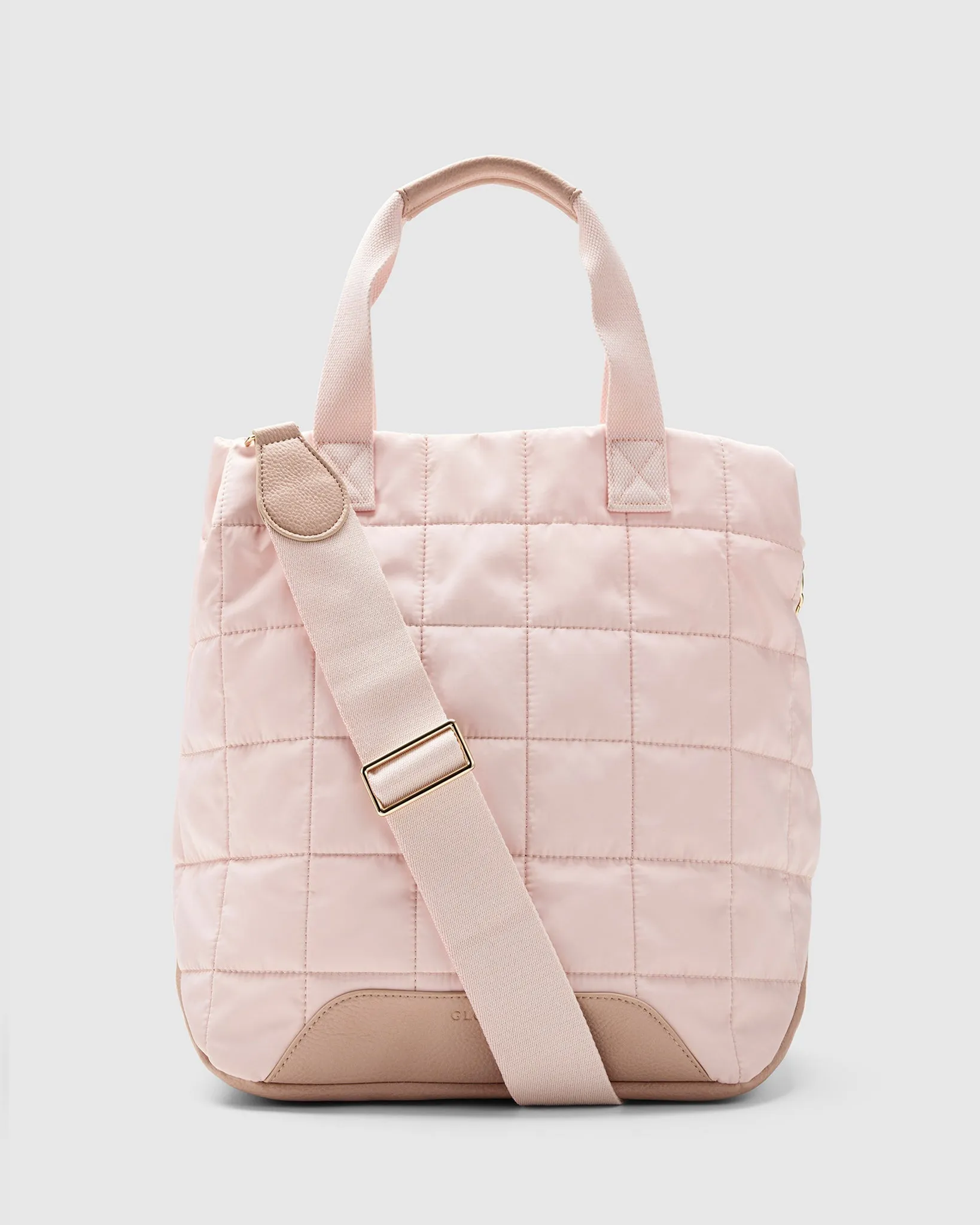 Quilted Tote Bag - Whisper Pink