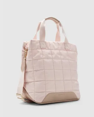 Quilted Tote Bag - Whisper Pink