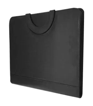 RM-367 - PU Leather folder with Handle Black