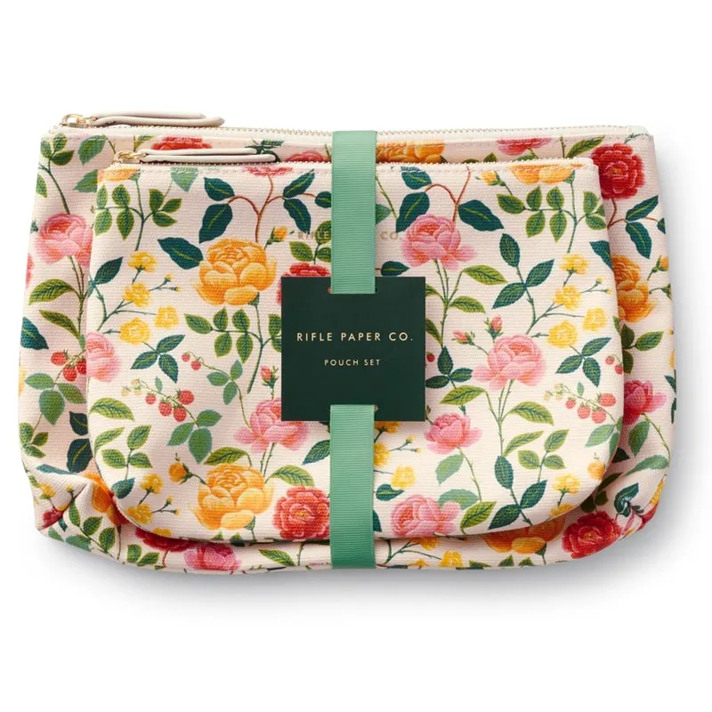 Roses Zippered Pouch Set