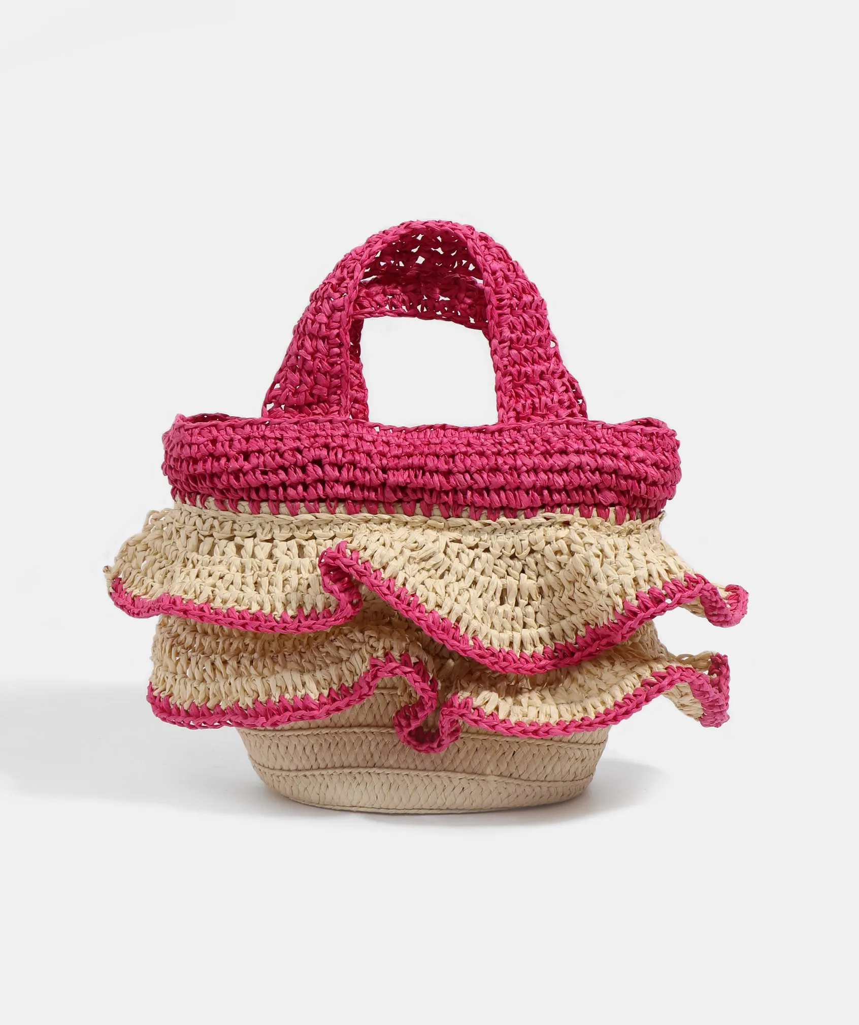 Saffira Bag - Sand/ Hot Pink