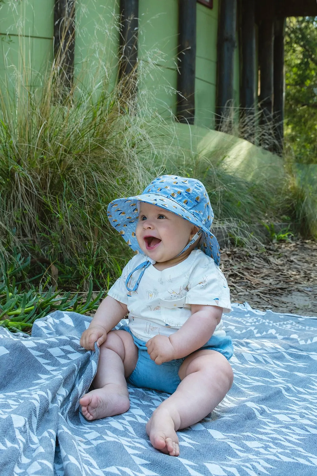 Sail The Bay Wide Brim Infant Sunhat