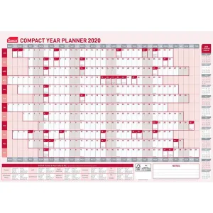 Sasco 2020 Compact Year Planner 420 X 594Mm