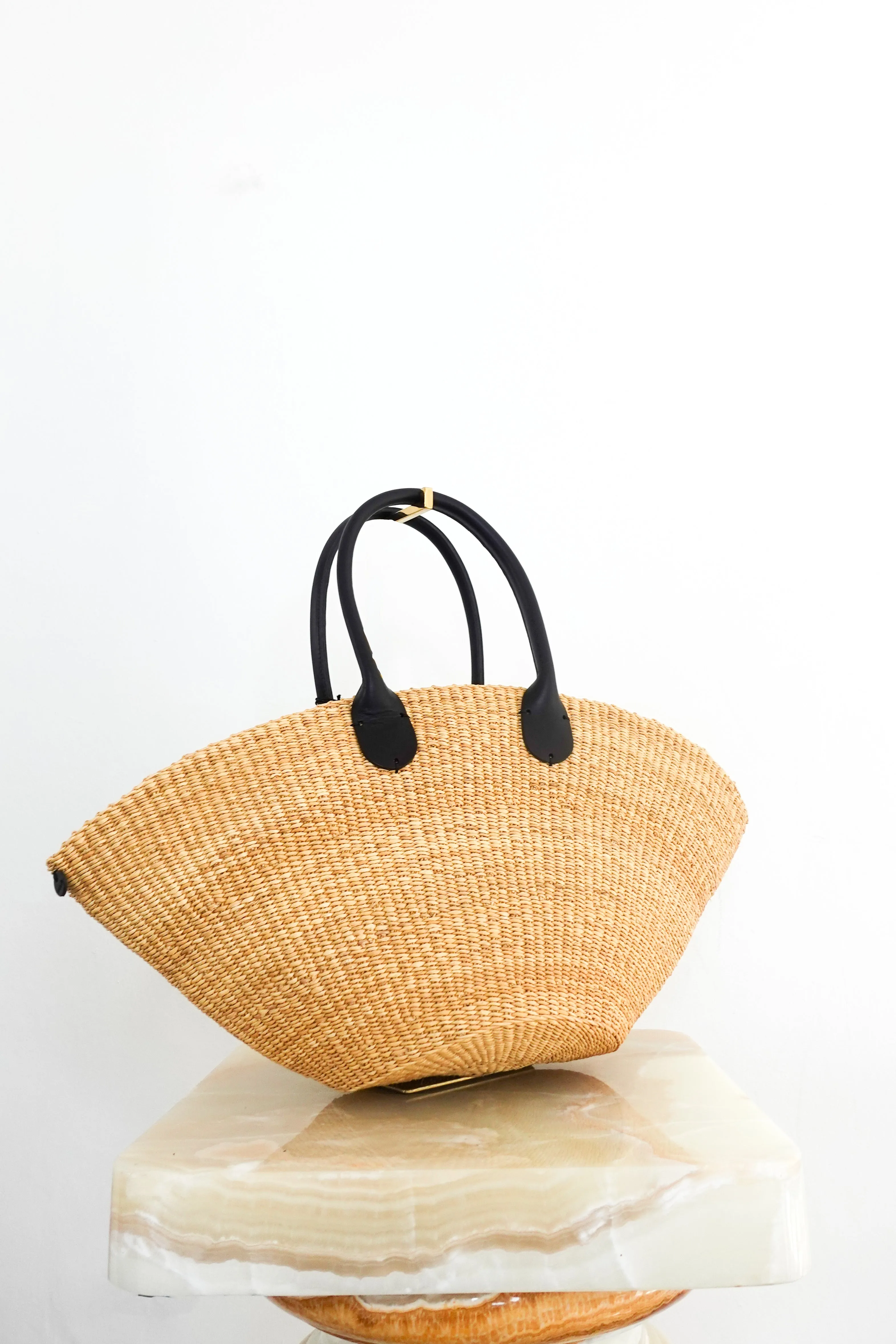 Sophia straw leather basket RRP £177