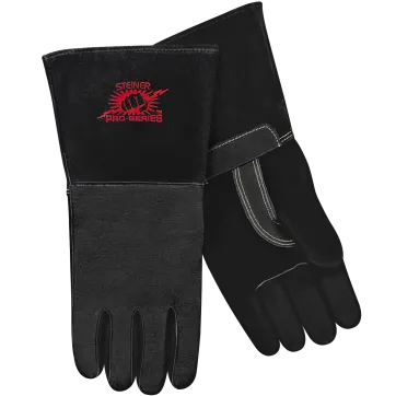 Steiner P760-L Pro-Series™ Premium Grain Pigskin MIG Welding Gloves - Cotton Lined, ThermoCore™ Foam Back, Long Cuff