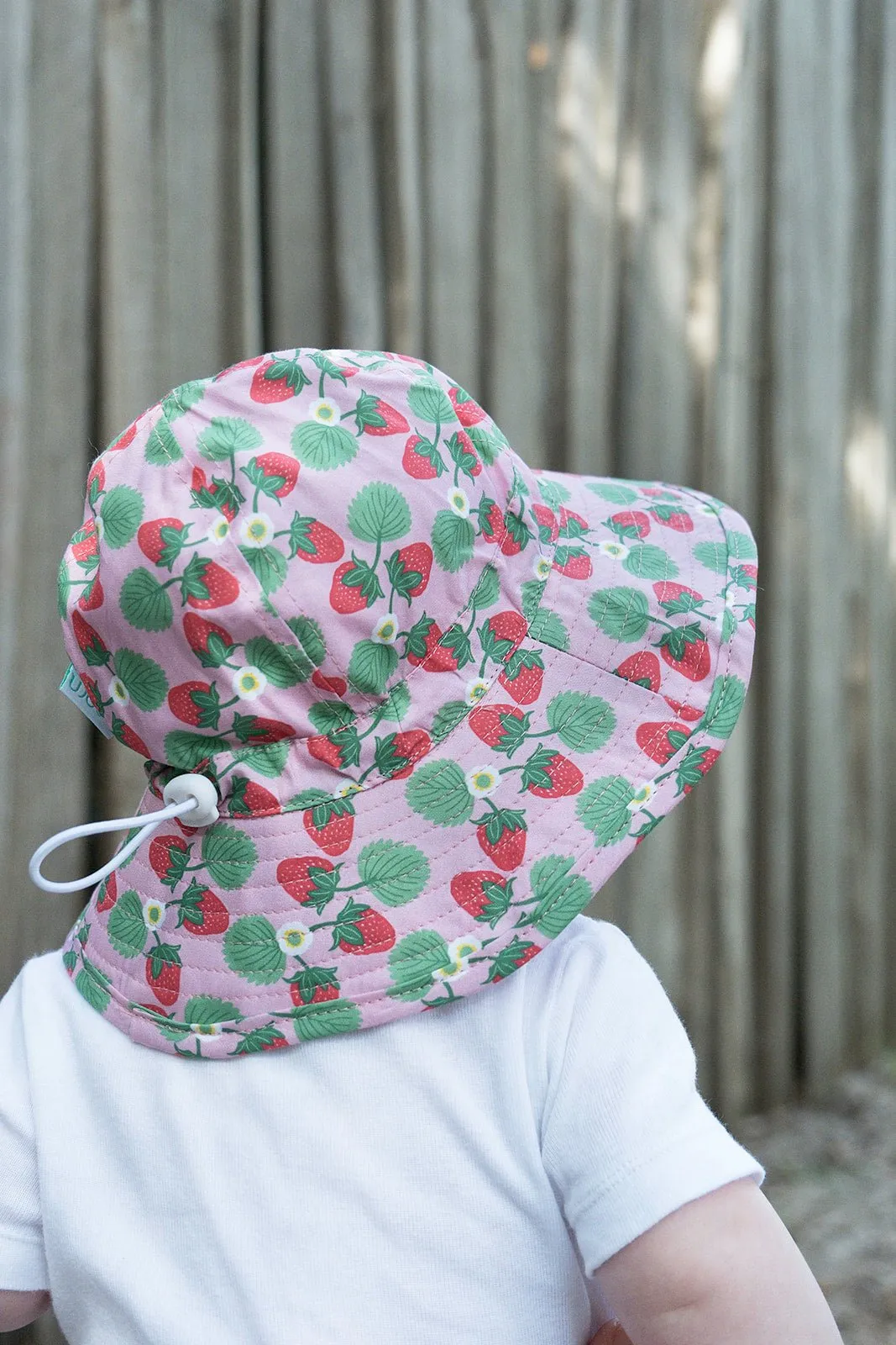 Strawberry Wide Brim Infant Sunhat