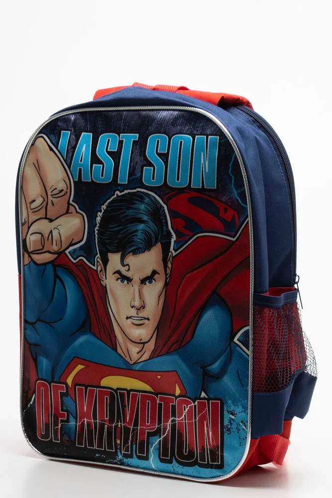 Superman Double Sided Backpack Blue