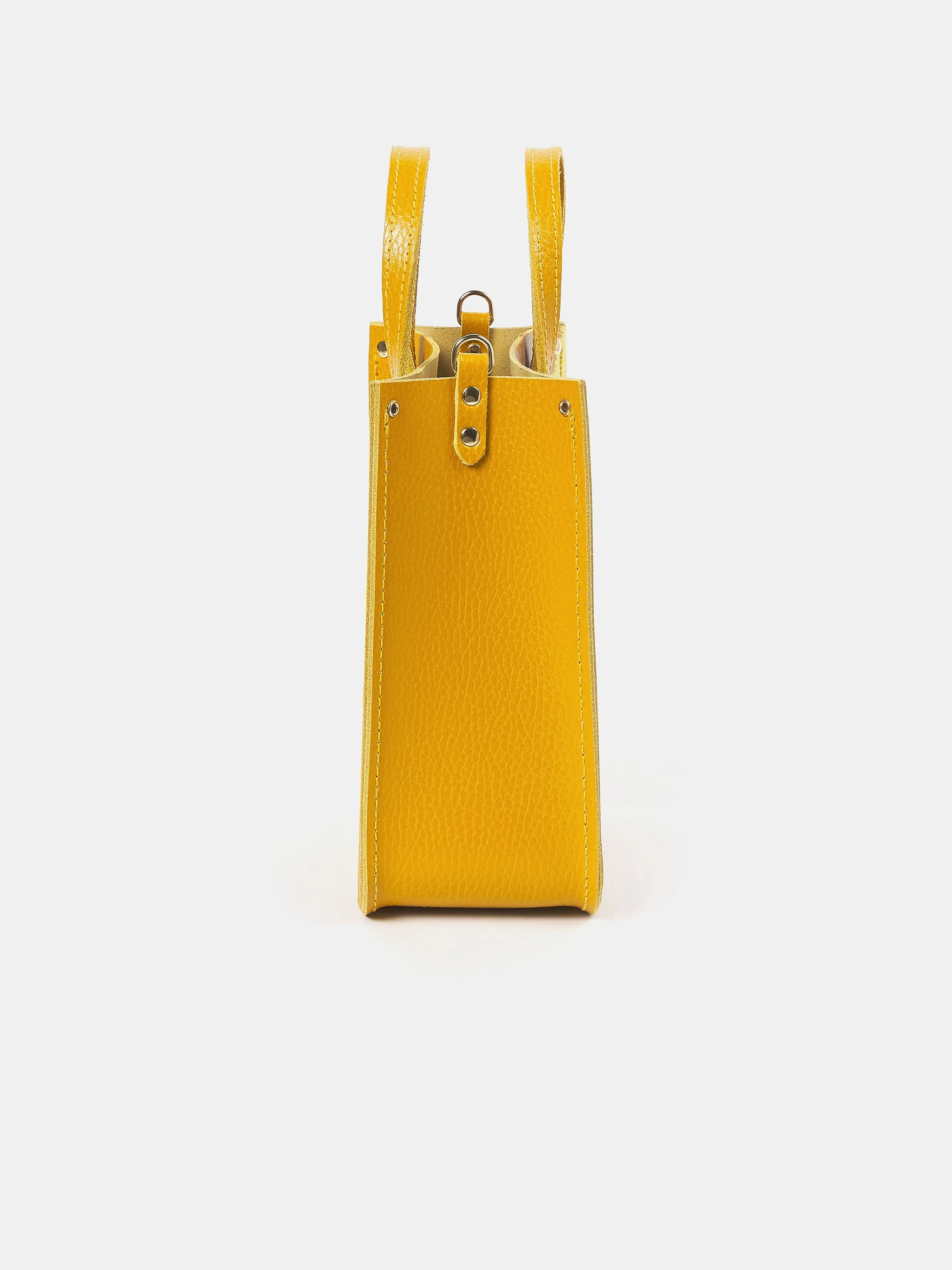 The Mini Tote - Mustard with Sunflowers